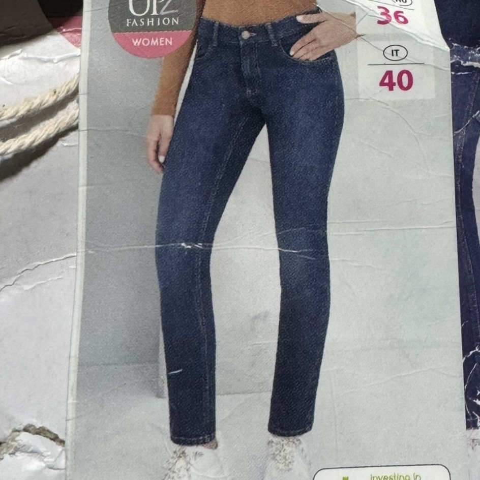 شلوار جین زنانه برند Up2 Fashion سایز 36 سرمه اى